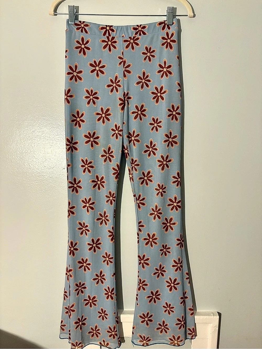 altar’d state Floral Wide Leg Flared Pants Size Medium